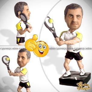 Кукла шарж теннисисту «Золотая ракетка мира»