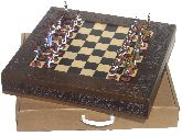 Шахматы исторические эксклюзивные с фигурами из олова покрашенными в полу коллекционном качестве