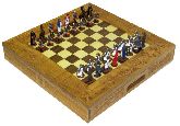 Шахматы исторические эксклюзивные "Ледовое побоище" с фигурами из олова покрашенными в полу коллекционном качестве