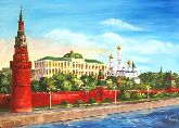 Картина на холсте "Вид на Кремль"