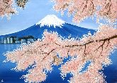 Картина на холсте "Японский пейзаж"