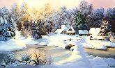 Картина на холсте "Зимний рассвет"