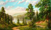 Картина на холсте "Горная река"