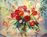 Картина на холсте "Букет тюльпанов"