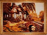 Картина деревня из янтаря