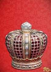 Фарфоровый штоф Корона английская (цветная с золотом)