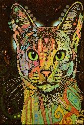 Картина из янтаря Кошка
