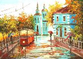 Картина на холсте "Москва. Елоховская церковь на Бауманской"