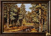 Картина из янтаря Сосновый лес