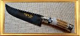 Узбекский нож (Пчак), Косуля большой мельхиор с садафом (клинок гравировка)